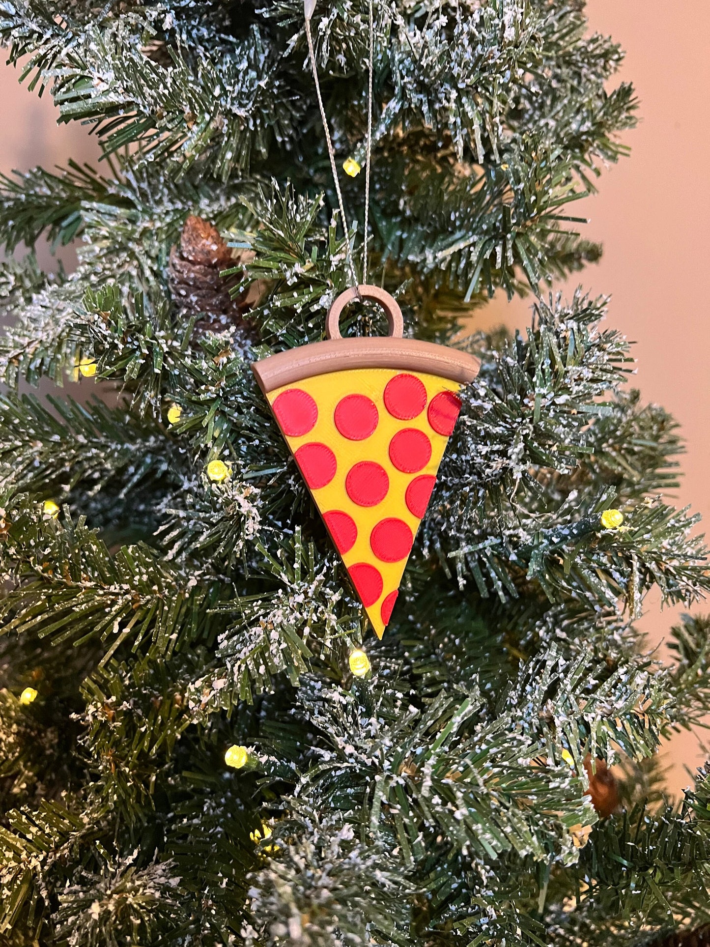 Pepperoni Pizza Christmas Ornament | Cheesy | I Love Pizza Gifts | Pizza Hut | Papa Johns | Pizza Delivery | Pizza Night / Gift