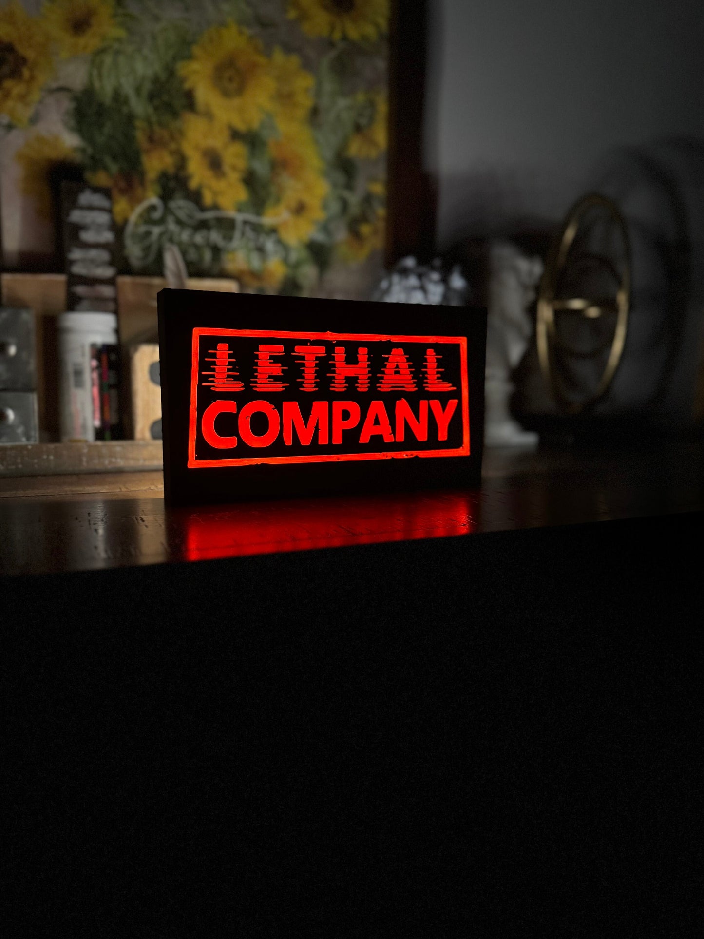 Lethal Company logo, lethal company, game, gaming fun, gamer gift, lethal company, Lethal Company lightbox, Lethal Company, night light,