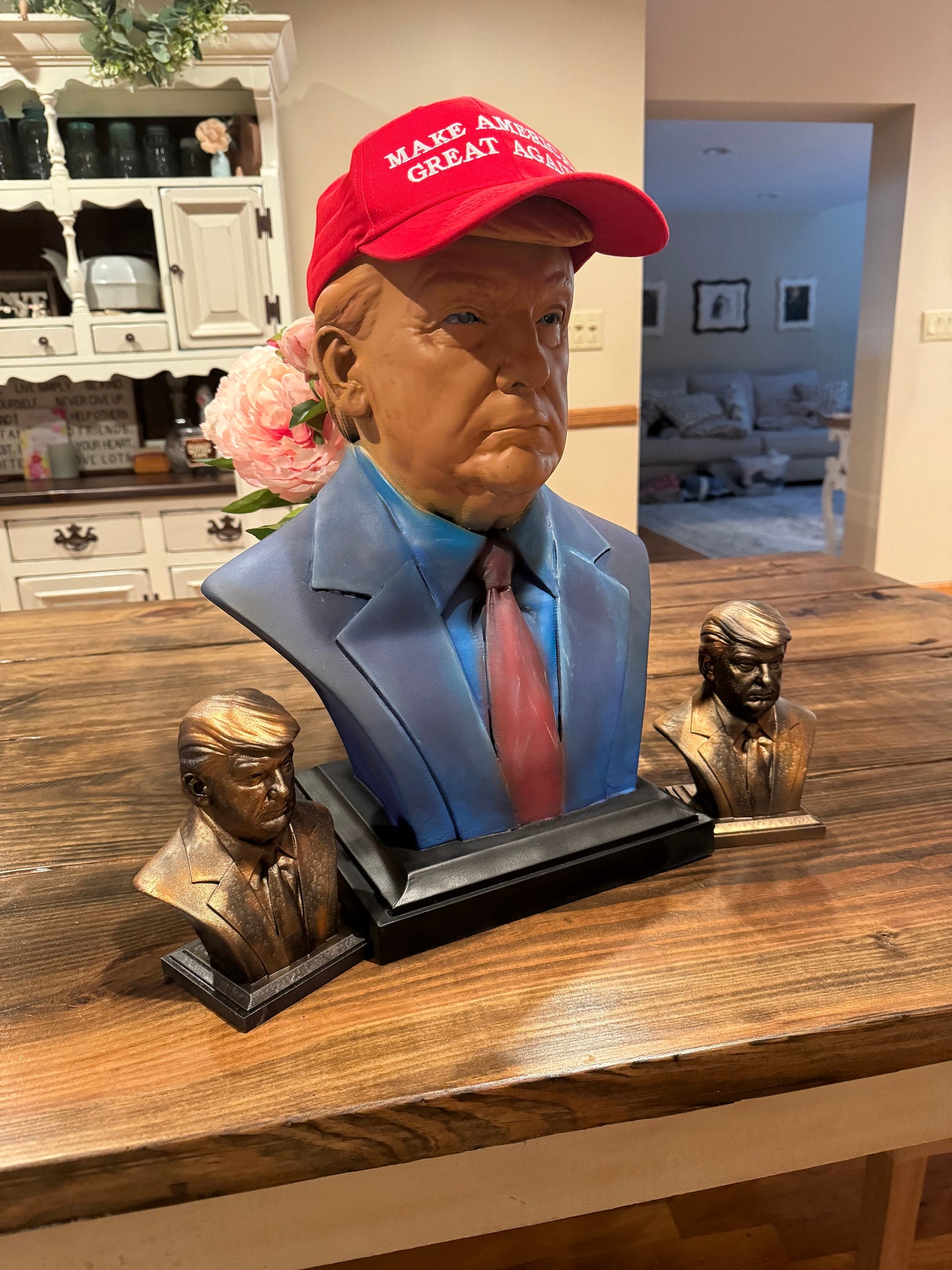 Donald Trump Bust, 45th American President Sculpture, Donald Trump Art, Trump Sculpture, Trump Bust, Trump Collectible, Trump Home Decor,