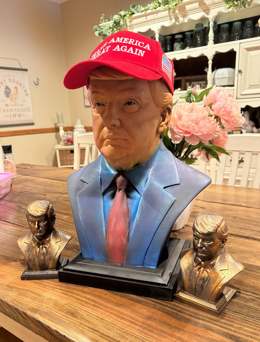 Donald Trump Bust, 45th American President Sculpture, Donald Trump Art, Trump Sculpture, Trump Bust, Trump Collectible, Trump Home Decor,