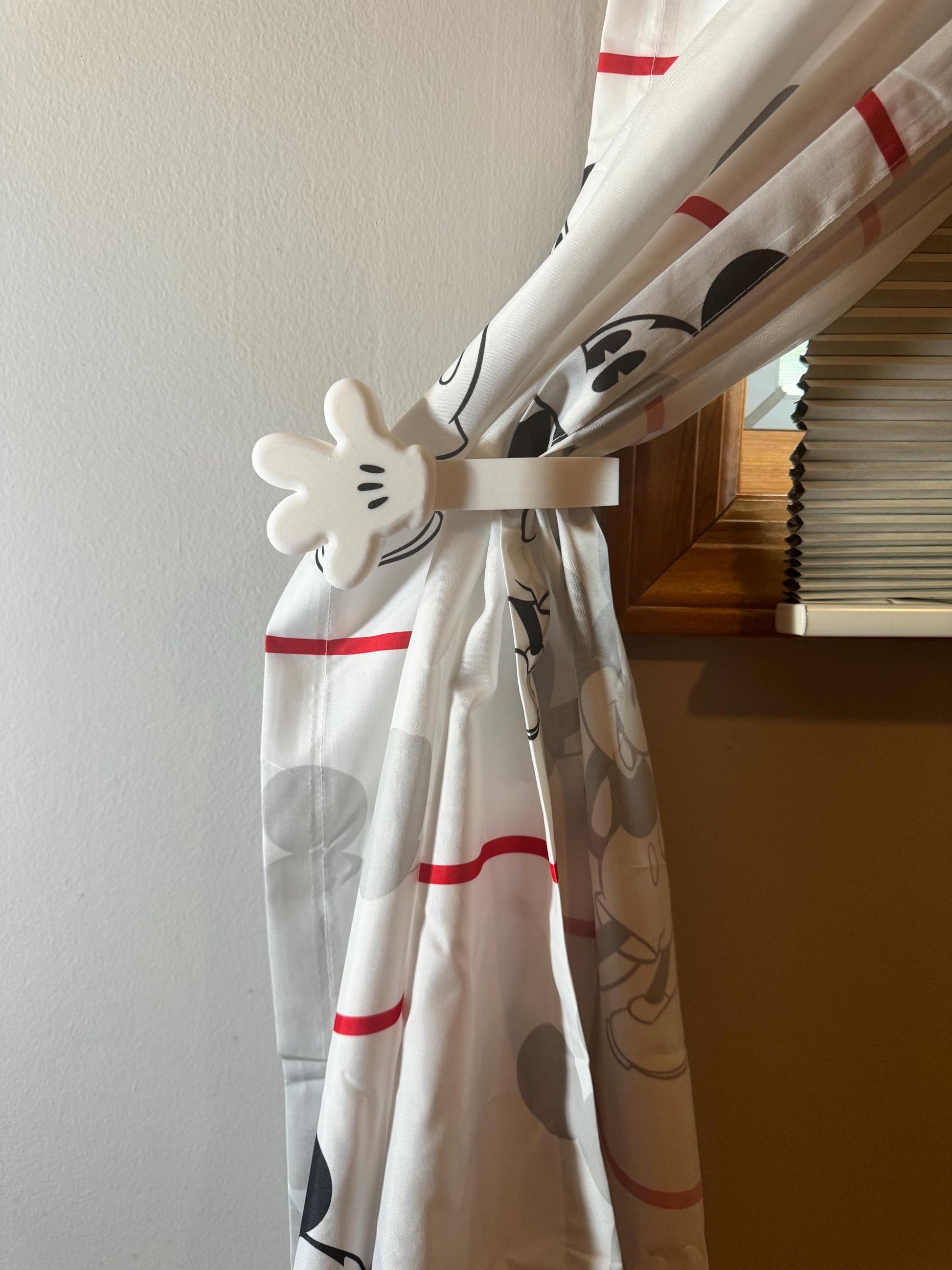 Mickey Glove Curtain Holdbacks, Boy Mouse Glove, micky Hand, Curtain Holdback, micky room, Disney Characters, Disney, Disney room,