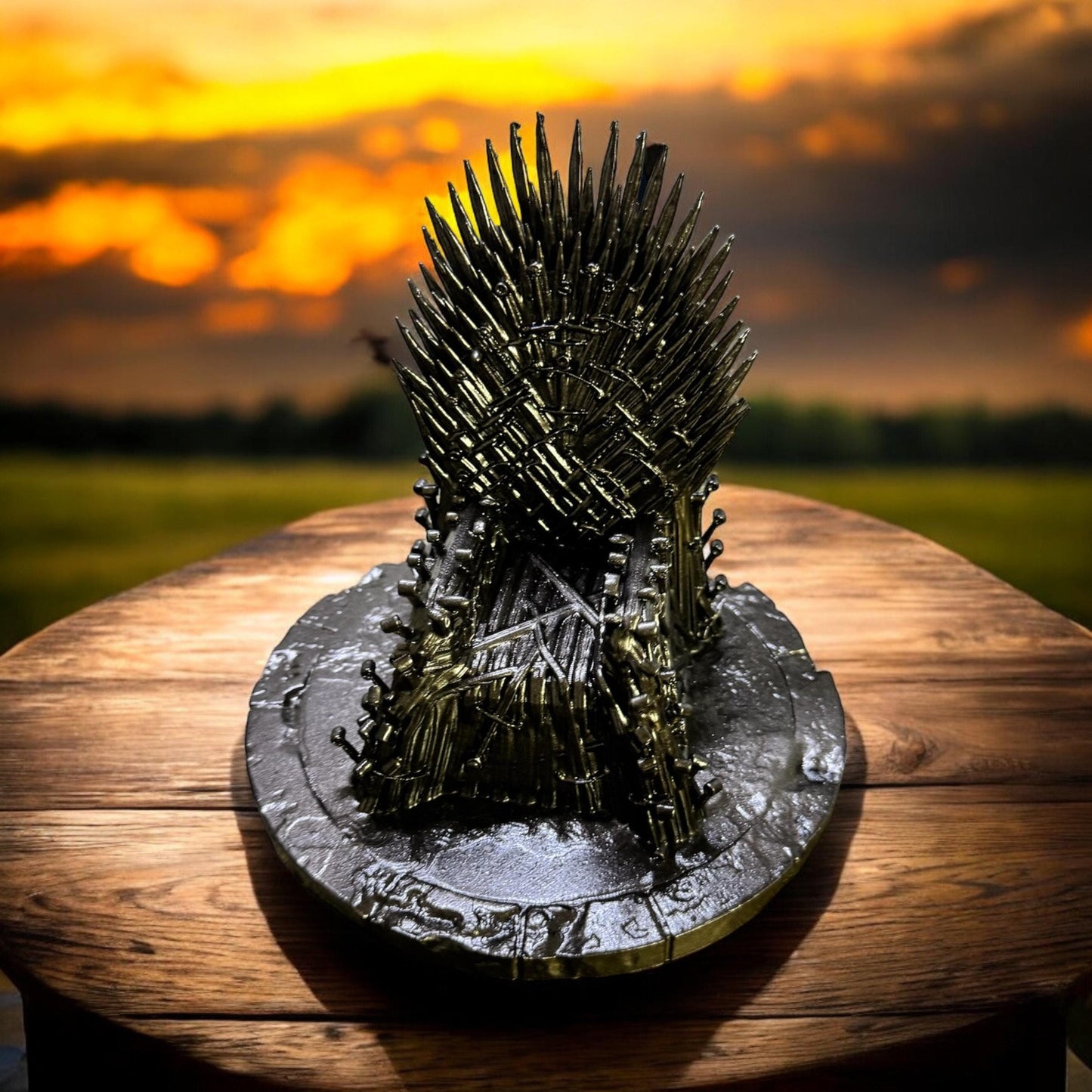 The Iron Throne Tabletop Decorative Statue, Medieval decor, Game of Thrones, Iron Throne, House of the Dragon, Throne replica, Fantasy toy,